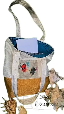 borsa mare ricamata capiente e resistente