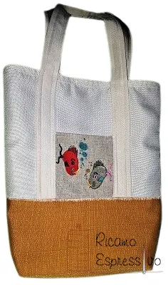 borsa mare ricamata capiente e resistente