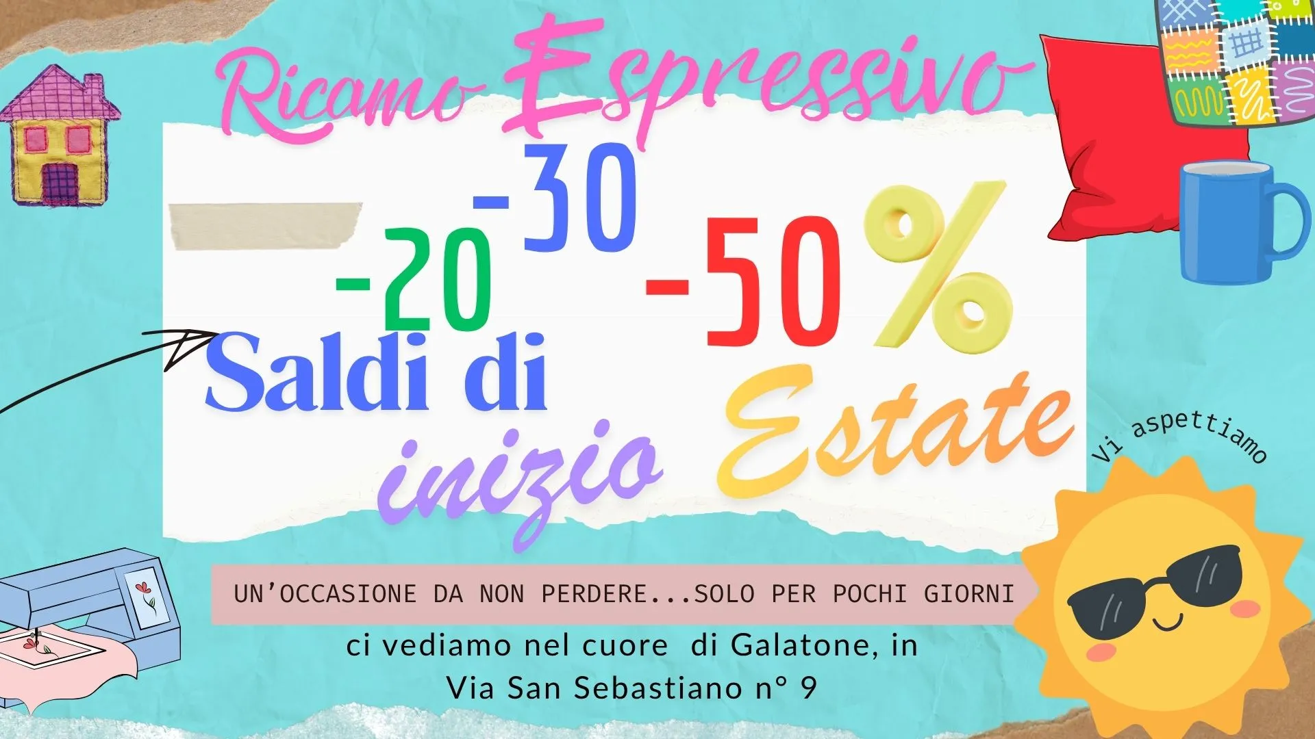 SALDI di inizio ESTATE di Ricamo Espressivo